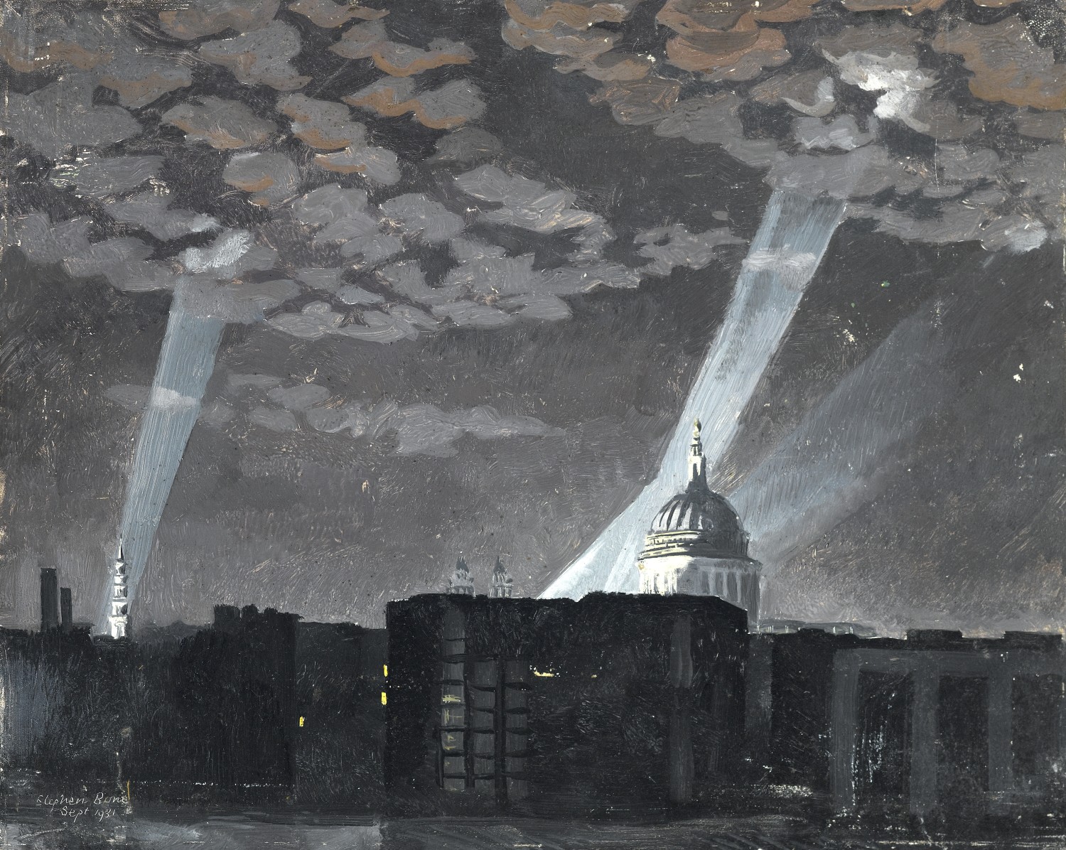 Stephen Bone artist St Bride's and St Paul's World War 2