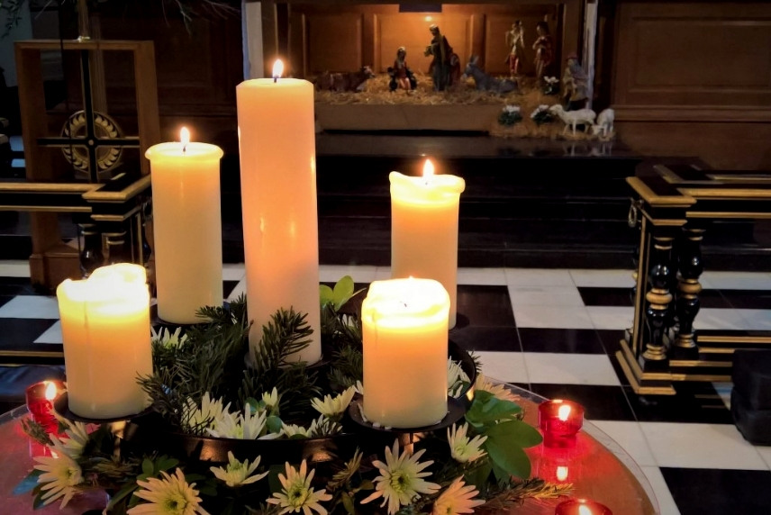 Candles lit in our Advent wreath each Sunday