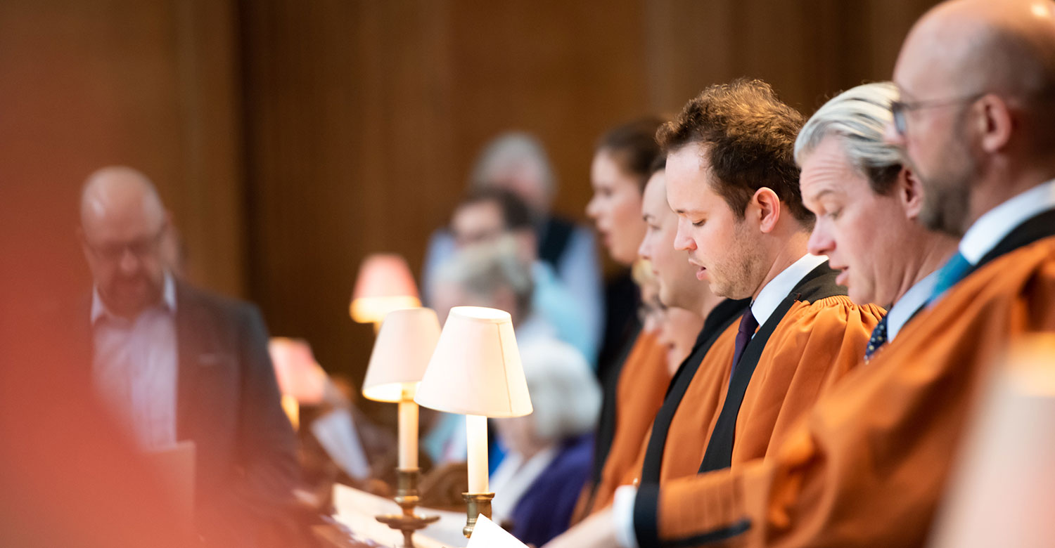 Music from our professional choir enhances our services