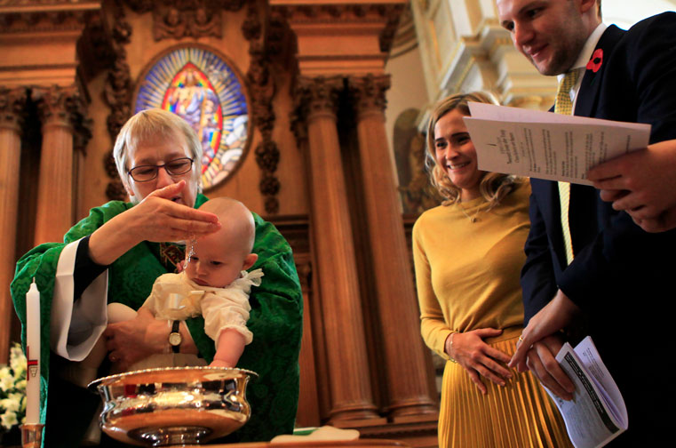 Christening at St Bride's