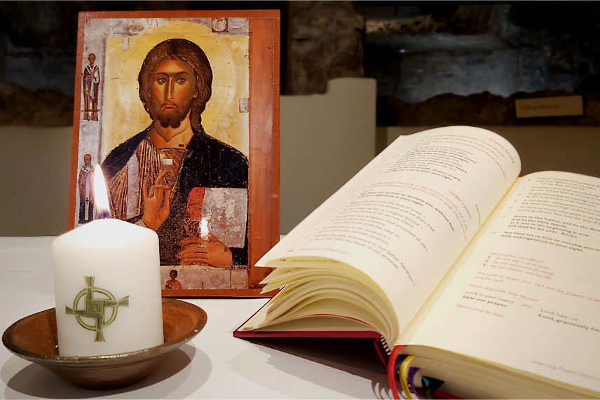 Weekday morning prayer in the St Bride's Crypt Chapel