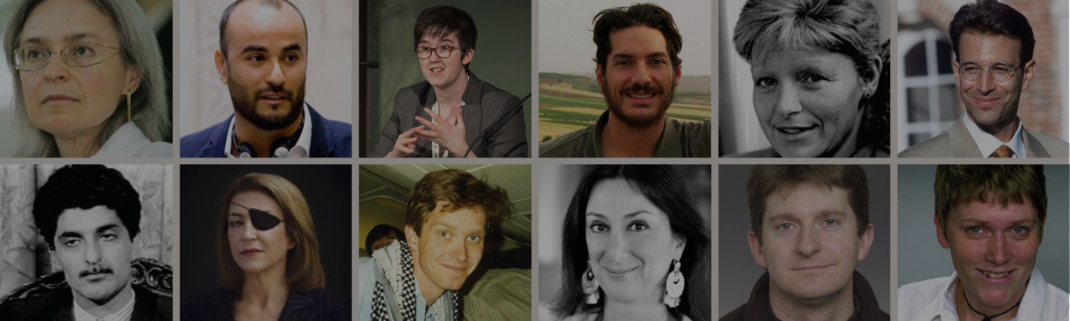 faces of journalists who have died or are missing or held captive