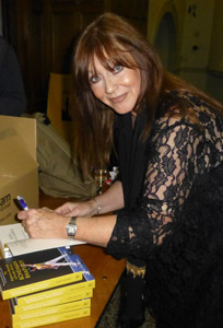 Writer and Churchwarden at St Bride's, Lesley-Ann Jones at a book signing