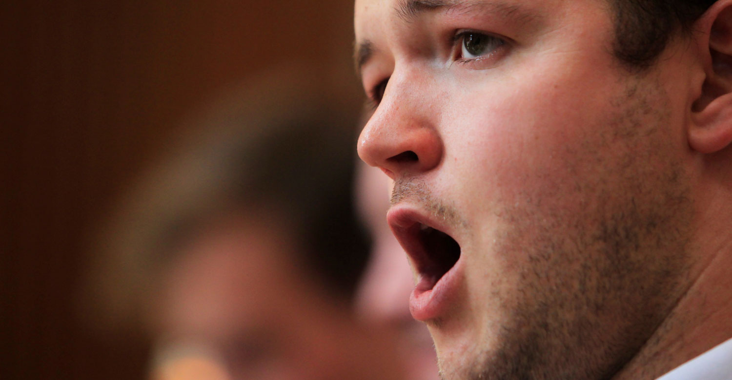 Tenor Matthew Long singing