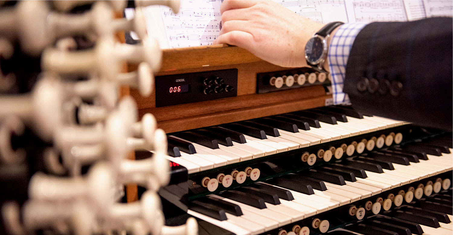 St Bride's Compton organ being player