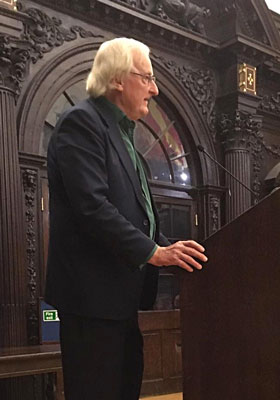 Guildsman Christopher McKane at book launch in Stationers' Hall