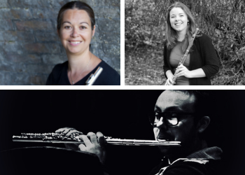 Flautists Carla Rees Sophie Hooper Gavin Stewart