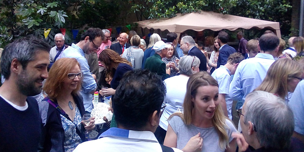 Congregation enjoying refreshments in the Rectory garden