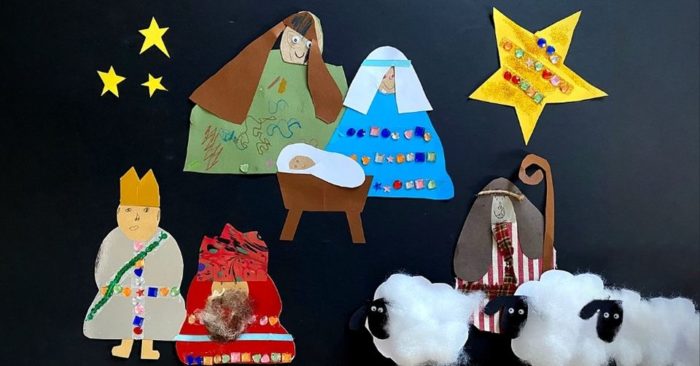 Sunday Club's handmade Nativity themed invitation to this year's Crib Service