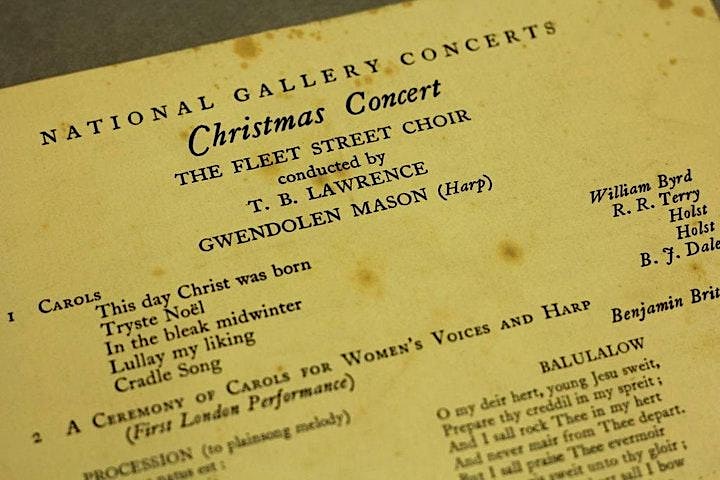 Programme from the London premiere of Ceremony of Carols