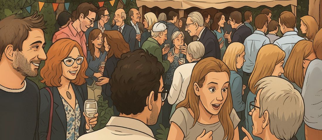 Congregation enjoying refreshments in the Rectory garden
